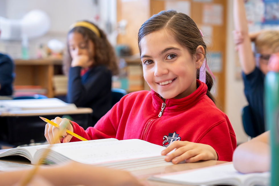 Student in class